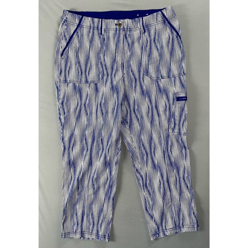 Chico's Lightweight Stretch Cotton Crop Cargo Pants w/ Roll-Tab Cuffs. 1.5 (10)